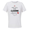 Maillot de Sport Femme pour Claudine Damour - T-Shirt Respirant Polyester Manches Courtes - Cadeau Sportive Anniversaire Noël Fête des Mères