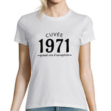 Cuvée 1971 Grand cru d'exception | T-Shirt Anniversaire Femme année de Naissance
