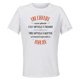 Maillot de Sport Femme Une Libraire Aussi Geniale - T-Shirt Respirant Polyester Manches Courtes - Cadeau Sportive Anniversaire Noël Fête des Mères