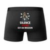 Caleçon Yoann Silence Yoann est en Mission - Humour Boxer Coton Idée Cadeau