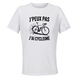 Maillot de Sport Femme Cyclisme J'peux Pas - T-Shirt Respirant Polyester Manches Courtes - Cadeau Sportive Anniversaire Noël Fête des Mères