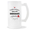 Verre à bière Enseignante adorée femme | Chope de Bière Pinte Idée Cadeau Humour Collègue famille Homme Anniversaire Noël