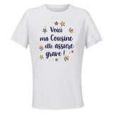 Maillot de Sport Femme pour Cousine Elle Assure - T-Shirt Respirant Polyester Manches Courtes - Cadeau Sportive Anniversaire Noël Fête des Mères