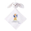 Doudou Bébé Lapin Message Maman Lune Prénom Nora Gaze de Coton Cadeau Baby Shower