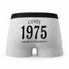 Caleçon Millésime 1975 - Humour Boxer Gris Idée Cadeau Anniversaire