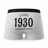 Caleçon Millésime 1930 - Humour Boxer Gris Idée Cadeau Anniversaire