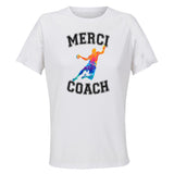 Maillot de Sport Femme pour Merci Handball Coach - T-Shirt Respirant Polyester Manches Courtes - Cadeau Sportive Anniversaire Noël Fête des Mères