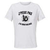 Maillot de Sport Femme Ornithologie J'peux Pas - T-Shirt Respirant Polyester Manches Courtes - Cadeau Sportive Anniversaire Noël Fête des Mères