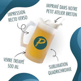 Verre à Bière Amine Lettre Littérature | Chope de Bière Pinte | Idée Cadeau Prénom Livre Lecture Anniversaire Papa Collègue Départ Retraite Noël