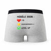 Caleçon Level Up 2006 - Humour Boxer Gris Jeu Vidéo Idée Cadeau Anniversaire