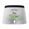 Caleçon Meilleur Papa de Tous Les Temps - Humour Boxer Gris Idée Cadeau