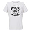 Maillot de Sport Femme Baby-Foot J'peux Pas - T-Shirt Respirant Polyester Manches Courtes - Cadeau Sportive Anniversaire Noël Fête des Mères