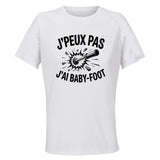 Maillot de Sport Femme Baby-Foot J'peux Pas - T-Shirt Respirant Polyester Manches Courtes - Cadeau Sportive Anniversaire Noël Fête des Mères