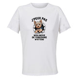 Maillot de Sport Femme Yorkshire J'peux Pas - T-Shirt Respirant Polyester Manches Courtes - Cadeau Sportive Anniversaire Noël Fête des Mères