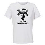 Maillot de Sport Femme Wakeboard Sexagenaire - T-Shirt Respirant Polyester Manches Courtes - Cadeau Sportive Anniversaire Noël Fête des Mères