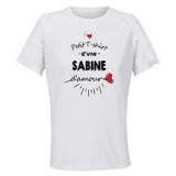 Maillot de Sport Femme Sabine Damour - T-Shirt Respirant Polyester Manches Courtes - Cadeau Sportive Anniversaire Noël Fête des Mères