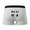 Caleçon 49 Ans - Humour Boxer Gris Motif Âge Idée Cadeau Anniversaire