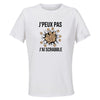 Maillot de Sport Femme Scrabble J'peux Pas - T-Shirt Respirant Polyester Manches Courtes - Cadeau Sportive Anniversaire Noël Fête des Mères