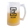 Verre à Bière Elliot Lettre Sport | Chope de Bière Pinte | Idée Cadeau Prénom Style Basket Université Anniversaire Papa Collègue Départ Retraite Noël