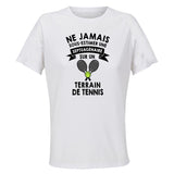 Maillot de Sport Femme Tennis Septuagenaire - T-Shirt Respirant Polyester Manches Courtes - Cadeau Sportive Anniversaire Noël Fête des Mères