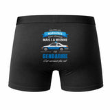 Caleçon Marraine Gendarme - Humour Boxer Coton Idée Cadeau Fête des Pères
