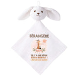 Doudou Bébé Lapin Berangere Cou Monte Girafe Cadeau Naissance Fille Nouveau Né