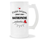 Verre à bière Naturopathe adorée femme | Chope de Bière Pinte Idée Cadeau Humour Collègue famille Homme Anniversaire Noël