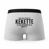 Caleçon Tant Que Tu Vois Tas Kekette Tu Peux Reprendre De La Raclette - Humour Boxer Gris Idée Cadeau