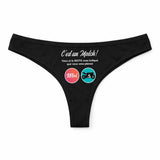 Culotte Tanga Personnalisé Femme Moto 2 - sous-Vêtement Coton Idée Cadeau Humour Saint Valentin Anniversaire