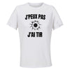 Maillot de Sport Femme Tir J'peux Pas - T-Shirt Respirant Polyester Manches Courtes - Cadeau Sportive Anniversaire Noël Fête des Mères
