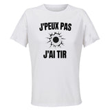 Maillot de Sport Femme Tir J'peux Pas - T-Shirt Respirant Polyester Manches Courtes - Cadeau Sportive Anniversaire Noël Fête des Mères