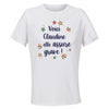 Maillot de Sport Femme pour Claudine Elle Assure - T-Shirt Respirant Polyester Manches Courtes - Cadeau Sportive Anniversaire Noël Fête des Mères