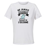 Maillot de Sport Femme Escrime Trentenaire - T-Shirt Respirant Polyester Manches Courtes - Cadeau Sportive Anniversaire Noël Fête des Mères