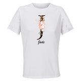 Maillot de Sport Femme Jade Lettre - T-Shirt Respirant Polyester Manches Courtes - Cadeau Sportive Anniversaire Noël Fête des Mères