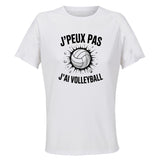 Maillot de Sport Femme Volleyball J'peux Pas - T-Shirt Respirant Polyester Manches Courtes - Cadeau Sportive Anniversaire Noël Fête des Mères