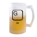 Verre à Bière Gil Lettre Clavier | Chope de Bière Pinte | Idée Cadeau Prénom Informaticien Geek Gamer Anniversaire Papa Collègue Départ Retraite Noël