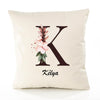 Housse de Coussin Premium Kélya Lettre - Coton Canvas Fairtrade Beige Idée Cadeau Décoration Canapé 40x40