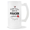 Verre à bière Policier adoré | Chope de Bière Pinte Idée Cadeau Humour Collègue famille Homme Anniversaire Noël
