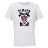 Maillot de Sport Femme Femme Squash Octogenaire - T-Shirt Respirant Polyester Manches Courtes - Cadeau Sportive Anniversaire Noël Fête des Mères