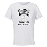 Maillot de Sport Femme Mots Fleches Septuagenaire - T-Shirt Respirant Polyester Manches Courtes - Cadeau Sportive Anniversaire Noël Fête des Mères