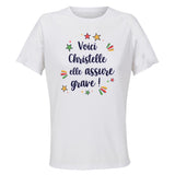 Maillot de Sport Femme pour Christelle Elle Assure - T-Shirt Respirant Polyester Manches Courtes - Cadeau Sportive Anniversaire Noël Fête des Mères