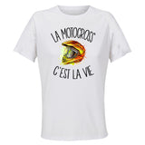 Maillot de Sport Femme Motocross C'est La Vie - T-Shirt Respirant Polyester Manches Courtes - Cadeau Sportive Anniversaire Noël Fête des Mères