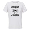 Maillot de Sport Femme Apero J'peux Pas - T-Shirt Respirant Polyester Manches Courtes - Cadeau Sportive Anniversaire Noël Fête des Mères