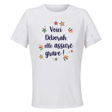 Maillot de Sport Femme pour Deborah Elle Assure - T-Shirt Respirant Polyester Manches Courtes - Cadeau Sportive Anniversaire Noël Fête des Mères