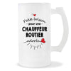 Verre à bière Chauffeur routier adorée femme | Chope de Bière Pinte Idée Cadeau Humour Collègue famille Homme Anniversaire Noël