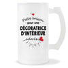 Verre à bière Décoratrice d'intérieur adorée femme | Chope de Bière Pinte Idée Cadeau Humour Collègue famille Homme Anniversaire Noël