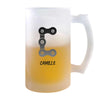 Verre à Bière Camille Lettre | Chope de Bière Pinte | Idée Cadeau Prénom Anniversaire Papa Collègue Départ Retraite Noël