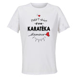Maillot de Sport Femme Karateka Damour - T-Shirt Respirant Polyester Manches Courtes - Cadeau Sportive Anniversaire Noël Fête des Mères