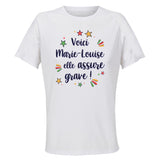 Maillot de Sport Femme Marie-Louise Elle Assure - T-Shirt Respirant Polyester Manches Courtes - Cadeau Sportive Anniversaire Noël Fête des Mères