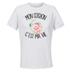 Maillot de Sport Femme Cochon C'est La Vie - T-Shirt Respirant Polyester Manches Courtes - Cadeau Sportive Anniversaire Noël Fête des Mères